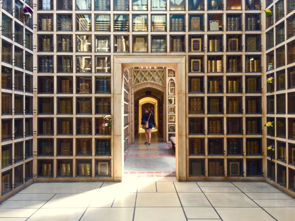 The Chapel of the Chimes in Oakland, California is a world-famous columbarium—a mausoleum for cremated remains. Photo: Graelyn Brashear